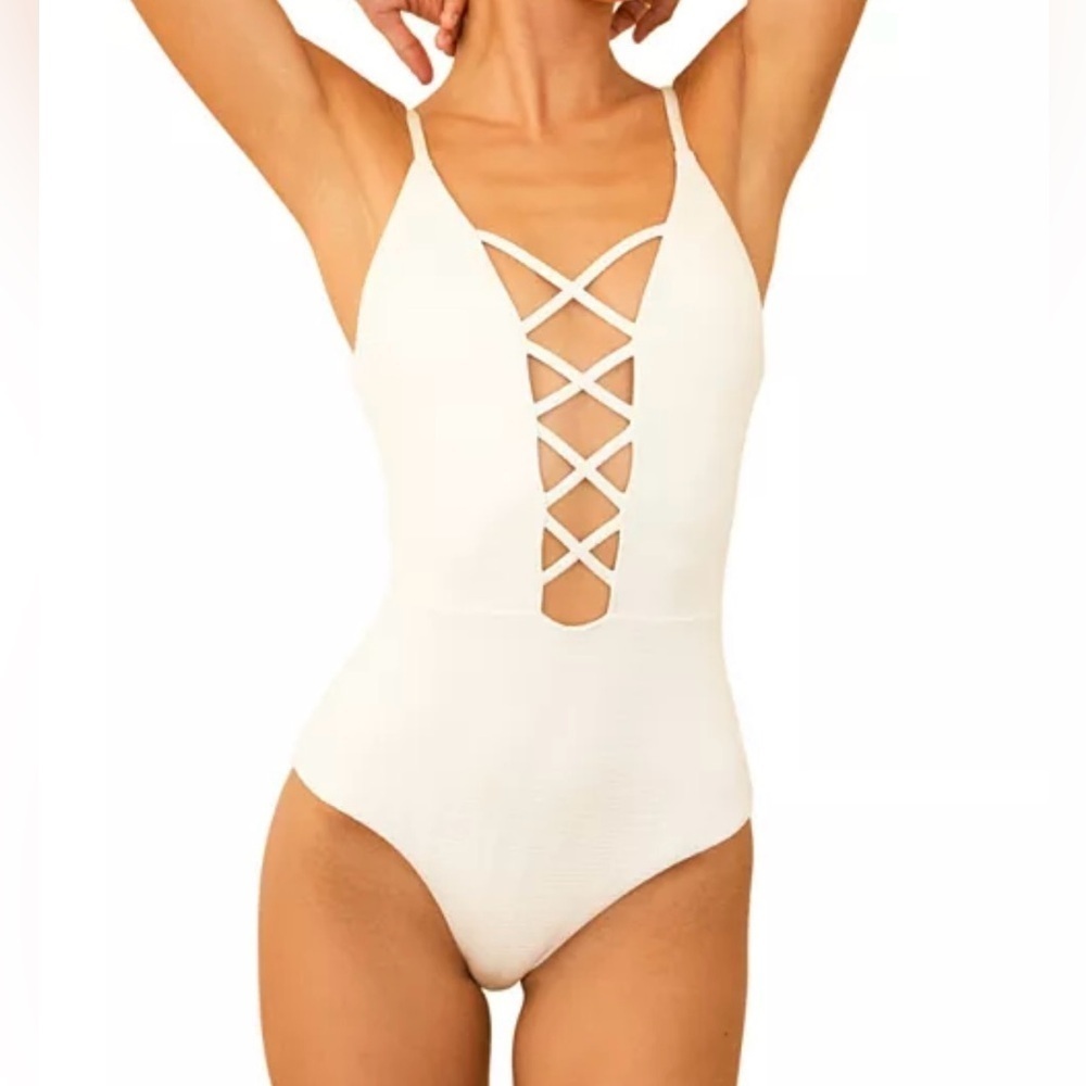 Dippin Daisys Bliss One Piece Swimsuit Color Dove Size XS
